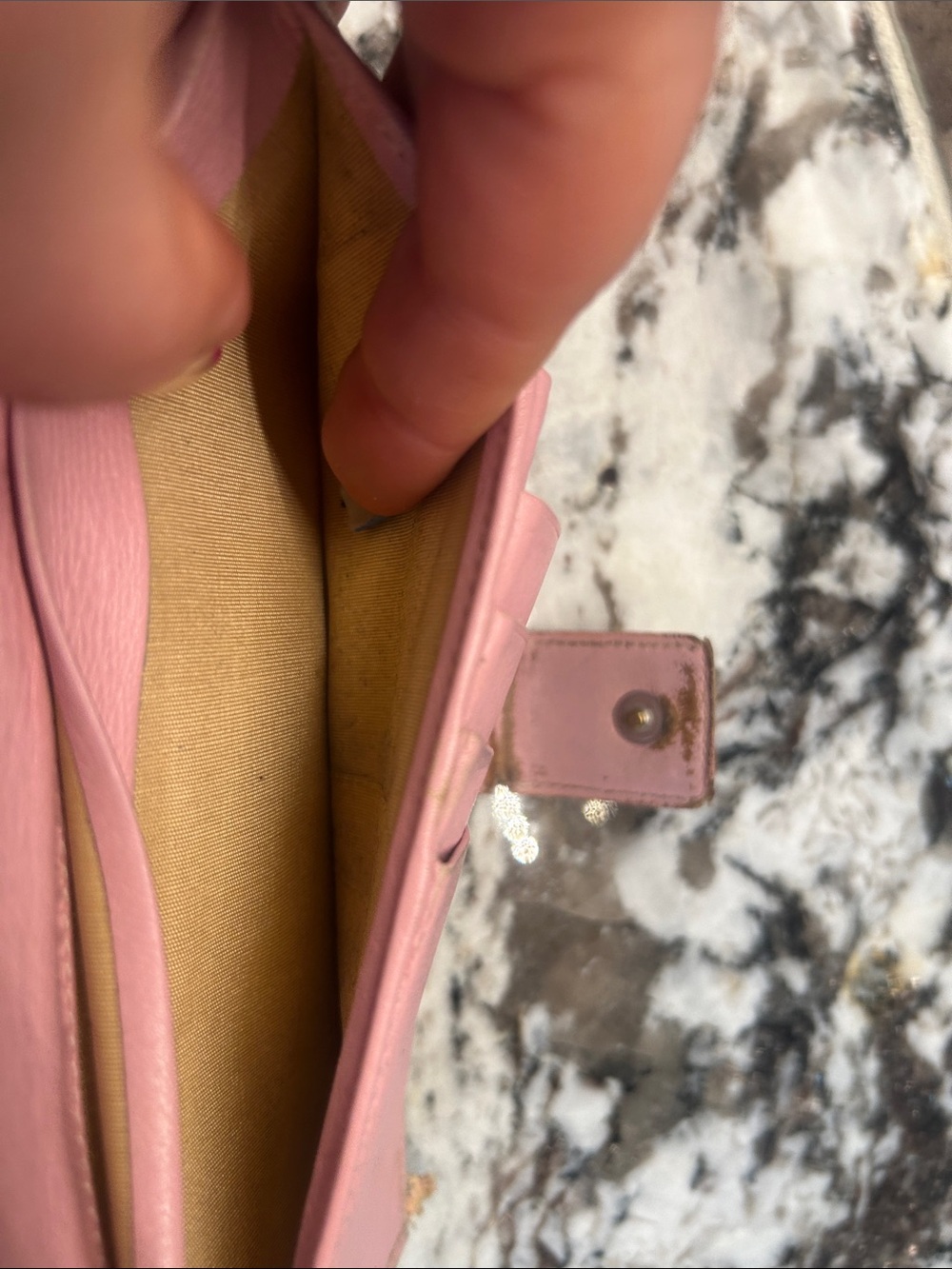 Dior Beige Canvas Continental Wallet with Pink leather Trim - Picture 16 of 16